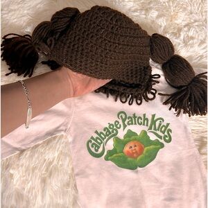 Baby Girl Cabbage Patch Kids Onesie with wig Size 6mo. HOW CUTE!!